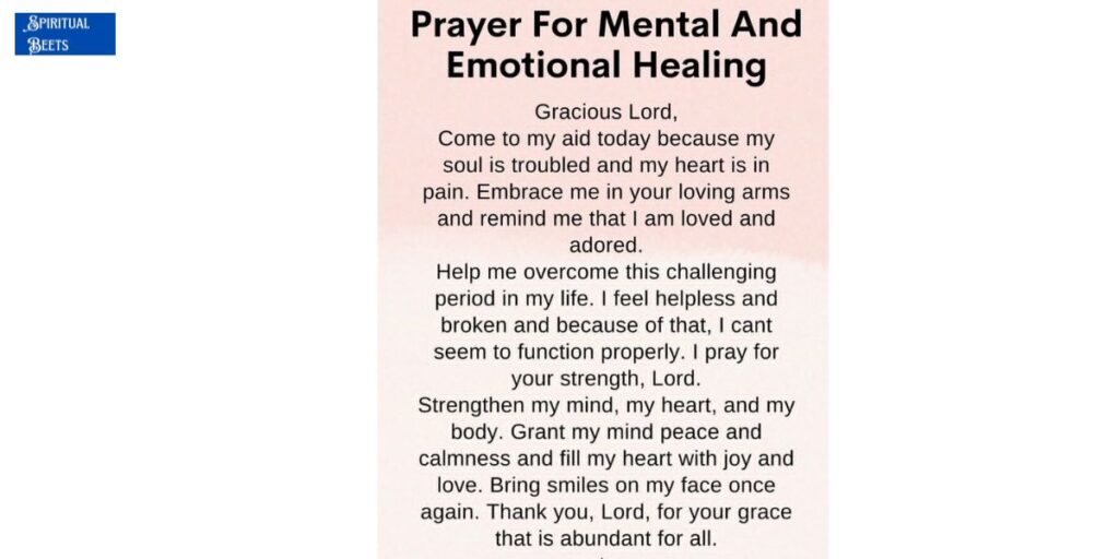 Prayer for Emotional Healing