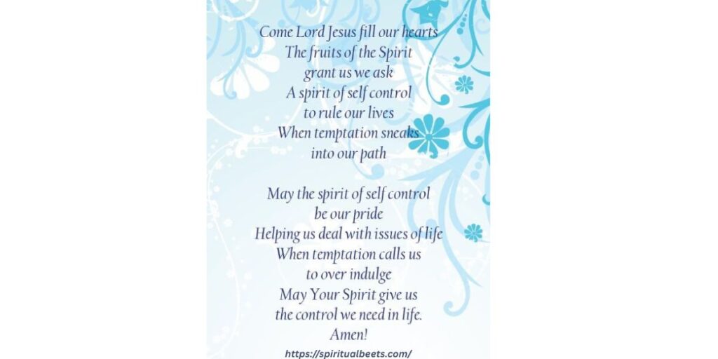 Prayer for Self-Control and Discipline Over Desires