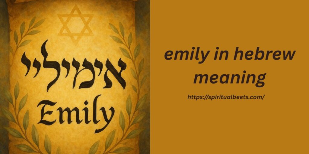 emily in hebrew meaning