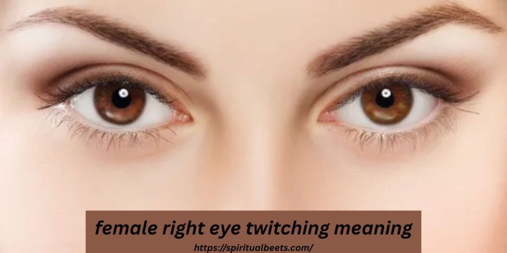 female right eye twitching meaning