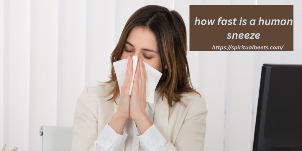 how fast is a human sneeze