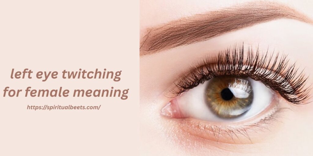 left eye twitching for female meaning
