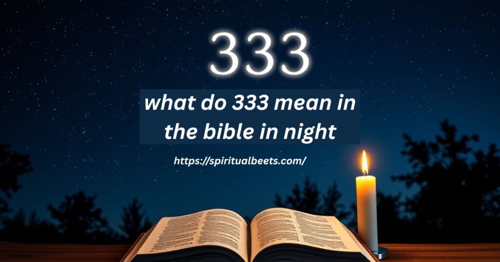 what do 333 mean in the bible in night