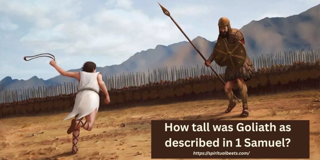 How tall was Goliath as described in 1 Samuel?