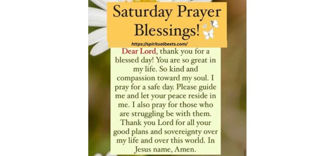 Saturday Blessings and Prayers