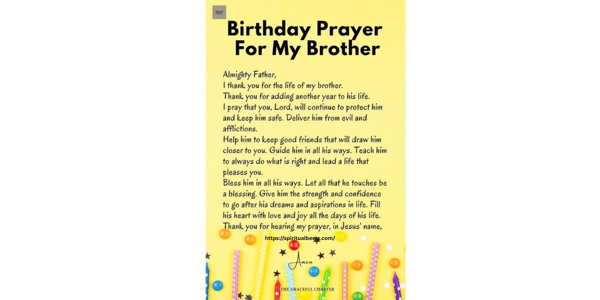 Birthday Prayer For A Brother​