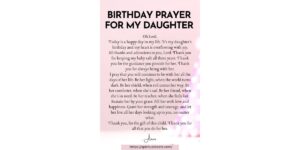 Birthday Prayer For My Daughter