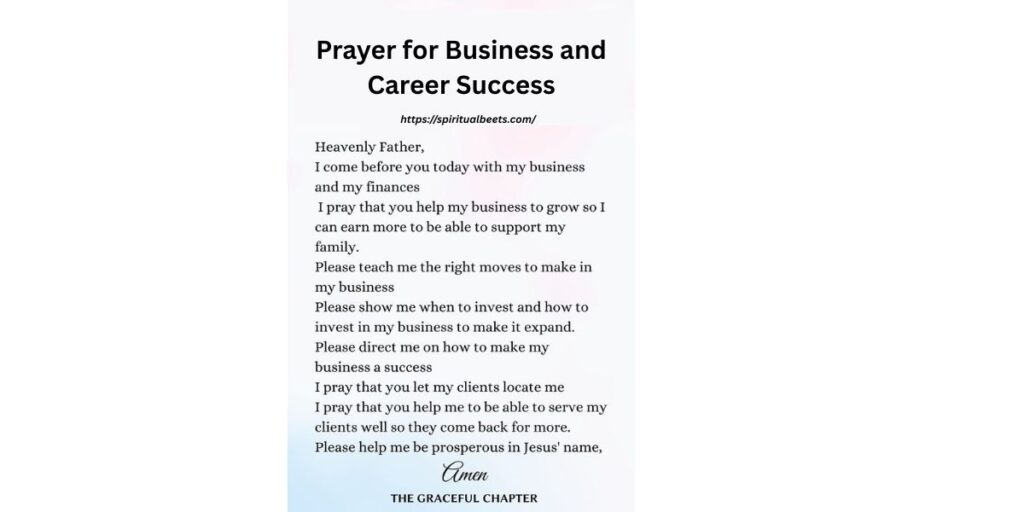Prayer for Business and Career Success