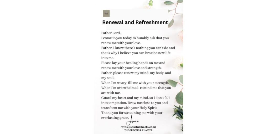 Prayer for Midweek Renewal and Refreshment