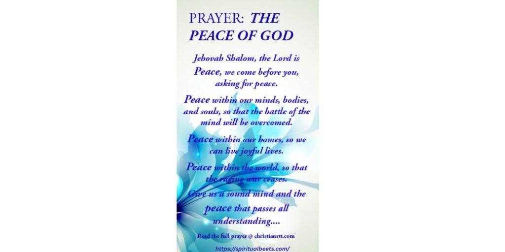 Prayer for Peace and Joy in Life