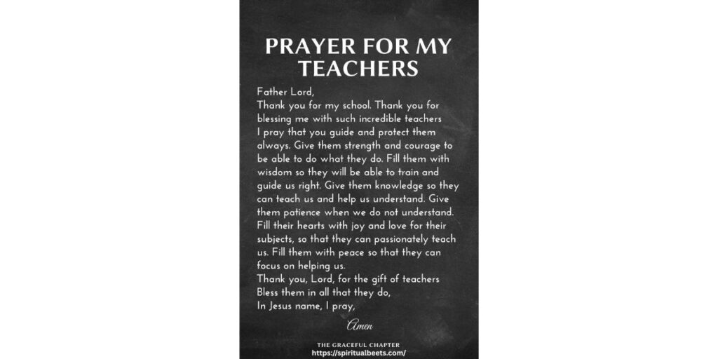 Prayer for Teachers’ Strength and Guidance