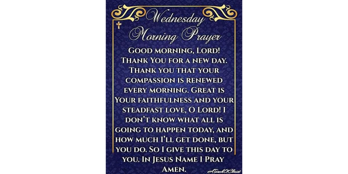 Wednesday Morning Prayer With Bible Verses