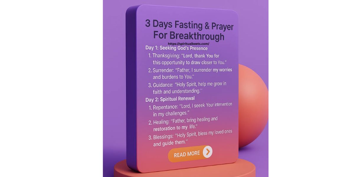 3 Days Fasting And Prayer For Breakthrough