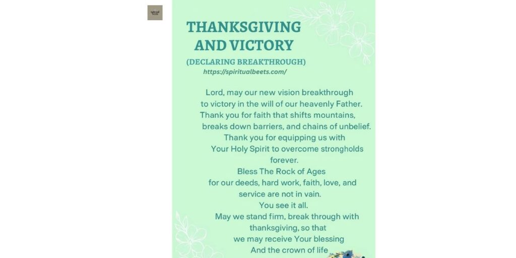 Day 3: Thanksgiving and Victory (Declaring Breakthrough)